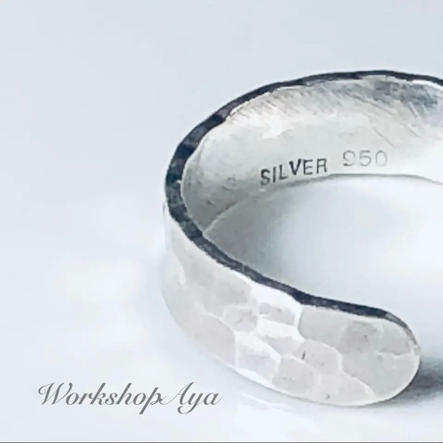 メンズにも!! シルバー950のオープンリング（24号～27号） 指輪