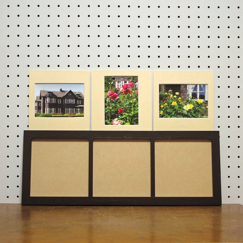 L判 3面マット紙付木製フォトフレーム(再) フォトフレーム・写真立て