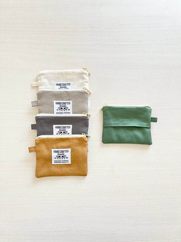 ポケットティッシュケース付ポーチ＊牛さんタグつき ポーチ TAMY'S