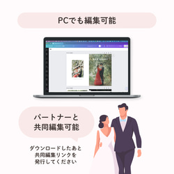 【即ダウンロード可】 Canva用プロフィールブックテンプレート・プリントパック #Forest 結婚式/席次表 9枚目の画像