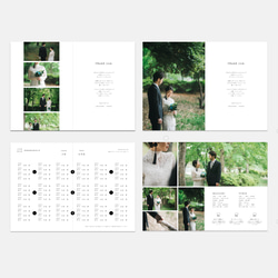 【即ダウンロード可】 Canva用プロフィールブックテンプレート・プリントパック #Forest 結婚式/席次表 3枚目の画像