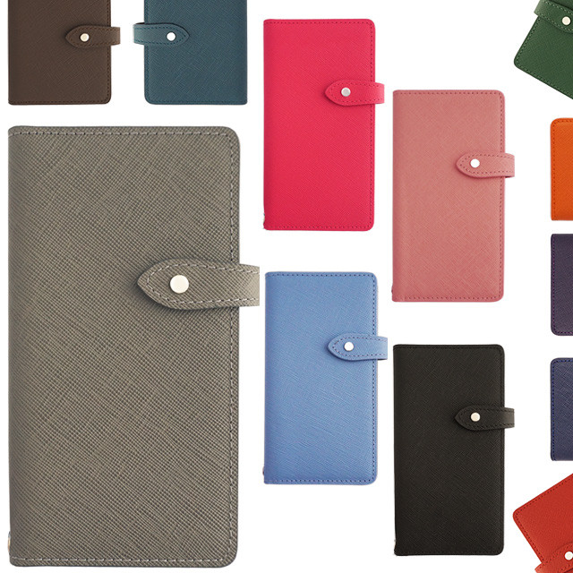 サフィアーノレザー iPhone ケース スマホケース 手帳型 アイフォンケース ベルト gsad