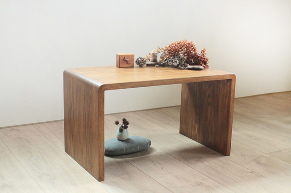 棕色款-原木桌邊几 /小矮桌/沙發邊桌/桌几 第6張的照片
