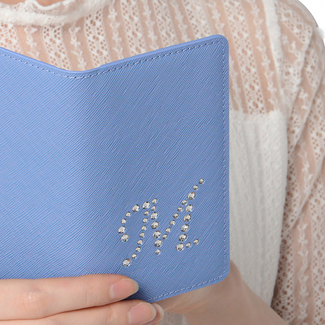 iPhone ケース サフィアーノレザー スワロフスキー 手帳型 アルファベット イニシャル gisf 4,666円