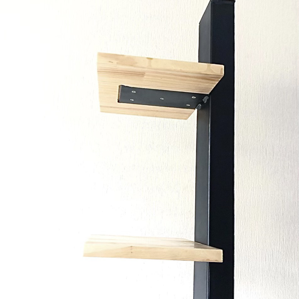 アイアン　天然木　ブックタワー　ブックスタンド　オブジェスタンド　モダン　飾り棚　シンプル　スタイリッシュ　隙間収納