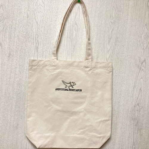 CANVAS ロゴ刺繍入り トートバッグ ウーパールーパーロゴ刺繍入りトートバッグ トートバッグ さー