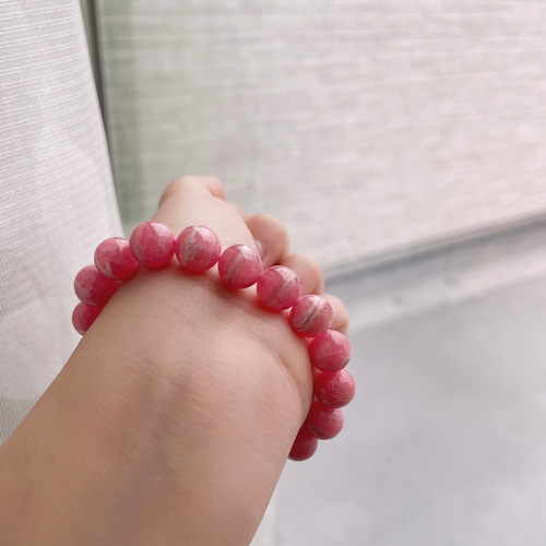 天然無処理 インカローズ ブレスレット 10.5m m ブレスレット 天然石屋  