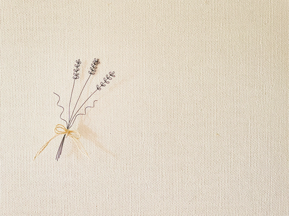 ラベンダーの花束♡︎ワイヤーアート♡︎リボンつき 2枚目の画像