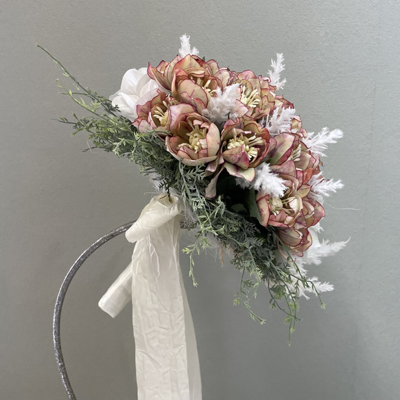 ❁Wedding Bouquet❁クリスマスローズとパンパスのブーケ【40821】 5枚目の画像