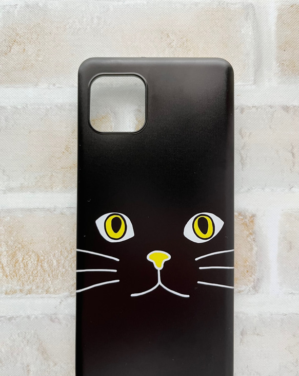 AQUOS ケース XPERIA ケース Galaxy ケース 各機種対応 Cat face ask-001-055 3枚目の画像