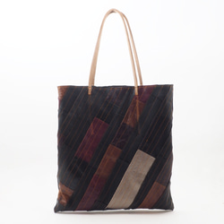 ＜即納＞まちなしlarge leather bag（マルチカラー）/山羊革、牛革/T061 1枚目の画像