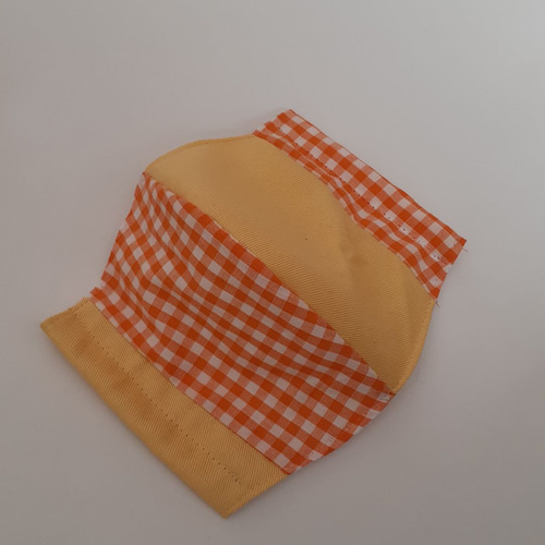 インナーマスク チェック ギンガムチェック 黄色 布 ハンドメイド  