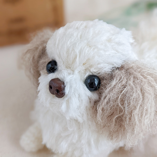 あみぐるみ　インテリア　シーズー　　　羊毛フェルト風 あみぐるみ 羊毛フェルト 風 インテリア シーズー 犬