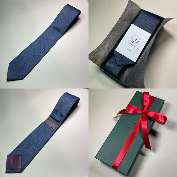 【受注製作】イギリス　イタリア　バイカラー　プレゼント　ギフト【別途】名入れ　メッセージ　イニシャル　刺繍　ネクタイ 13枚目の画像