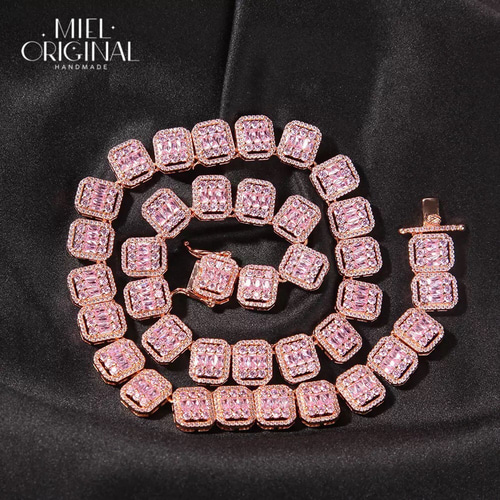 名入れ✨キラキラ バゲットチェーン ゴージャス ヒップホップ カスタム  