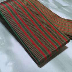 創作帯☆角帯 玉虫ストライプ 巾約11cm 1枚目の画像