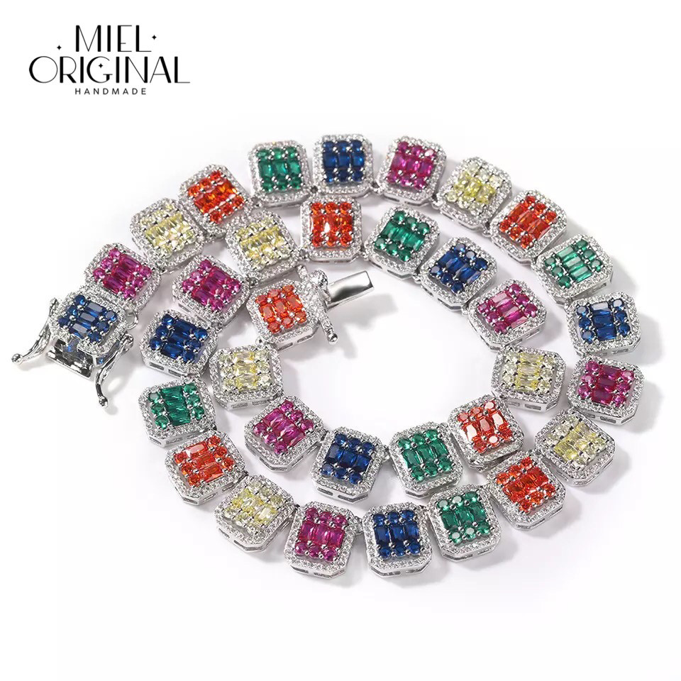 名入れ ガール キラキラ カラフル バゲットチェーン ゴージャス ヒップ