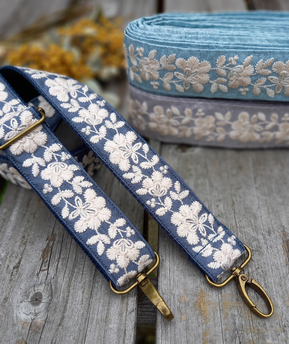 福袋安いいね半額ストア 送料無料インド刺繍リボンのショルダーストラップ(最長132cmまで その他