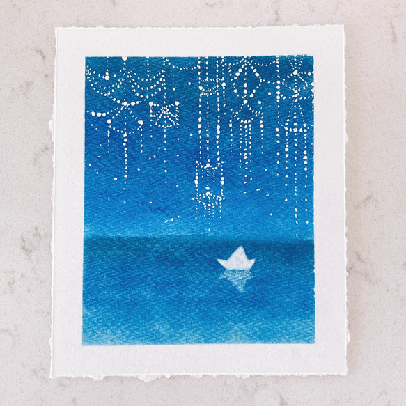 パステル画 原画〜垂れる星〜（額装無）送料無料 絵画 comme les