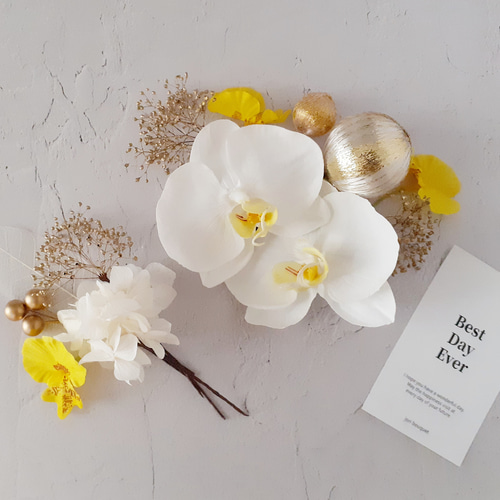 胡蝶蘭 胡蝶蘭髪飾り 結婚式 白無垢 成人式 振袖 ヘッドドレス ヘッド