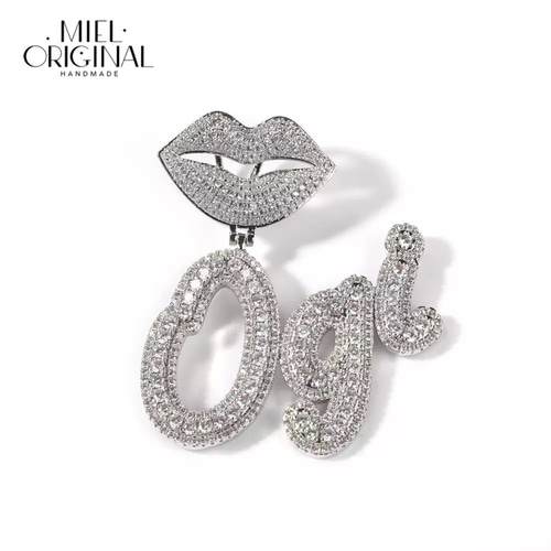 名入れ♡バゲット キラキラ ヒップホップ たかく イニシャル  