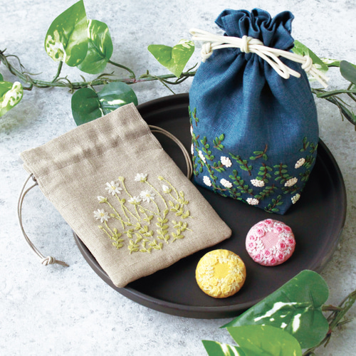 刺繍用 50cm×68cm カットクロス リネン100% 14カラー 生地 紡ぐ布屋