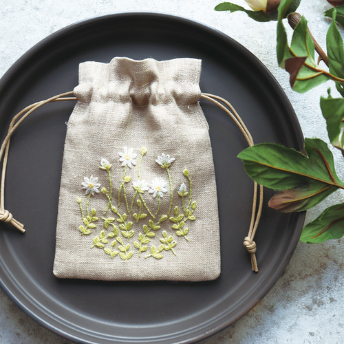 刺繍用 50cm×68cm カットクロス リネン100% 14カラー 生地 紡ぐ