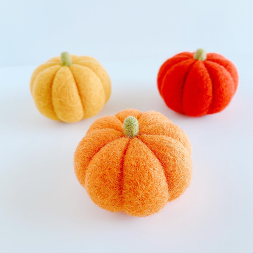 羊毛フェルトのハロウィンかぼちゃ その他インテリア雑貨 woolwool