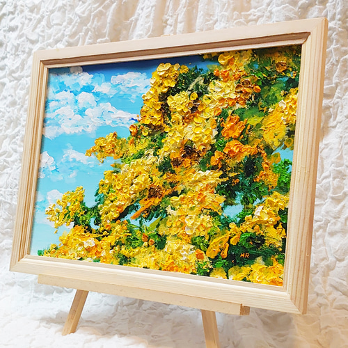 油絵 絵画 【富士山と蓮の花】