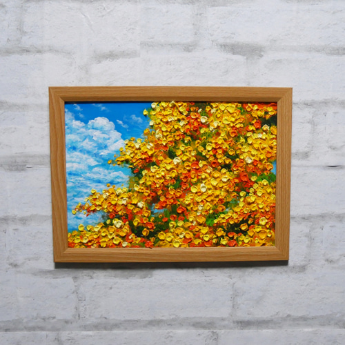 風景画 油彩画 装飾黄金フレーム付き！ 風景画 油彩画 ゴールドフレーム - メルカリ
