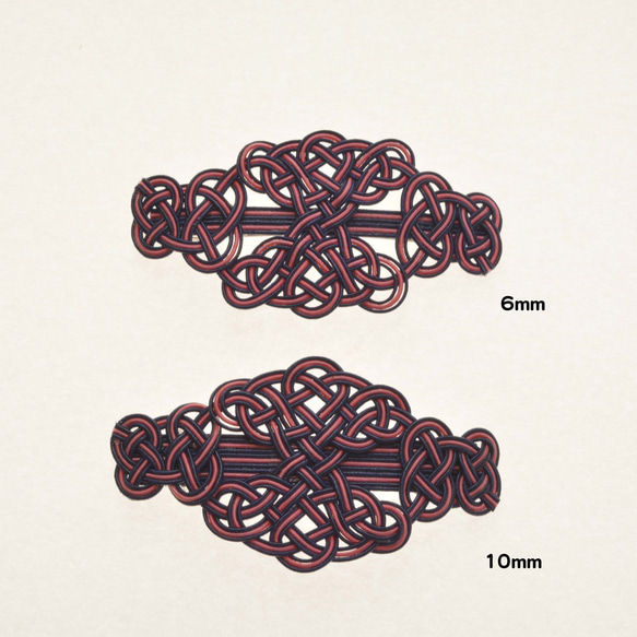 Mizuhiki 髮夾鏤空結靛藍 6mm,10mm 第1張的照片