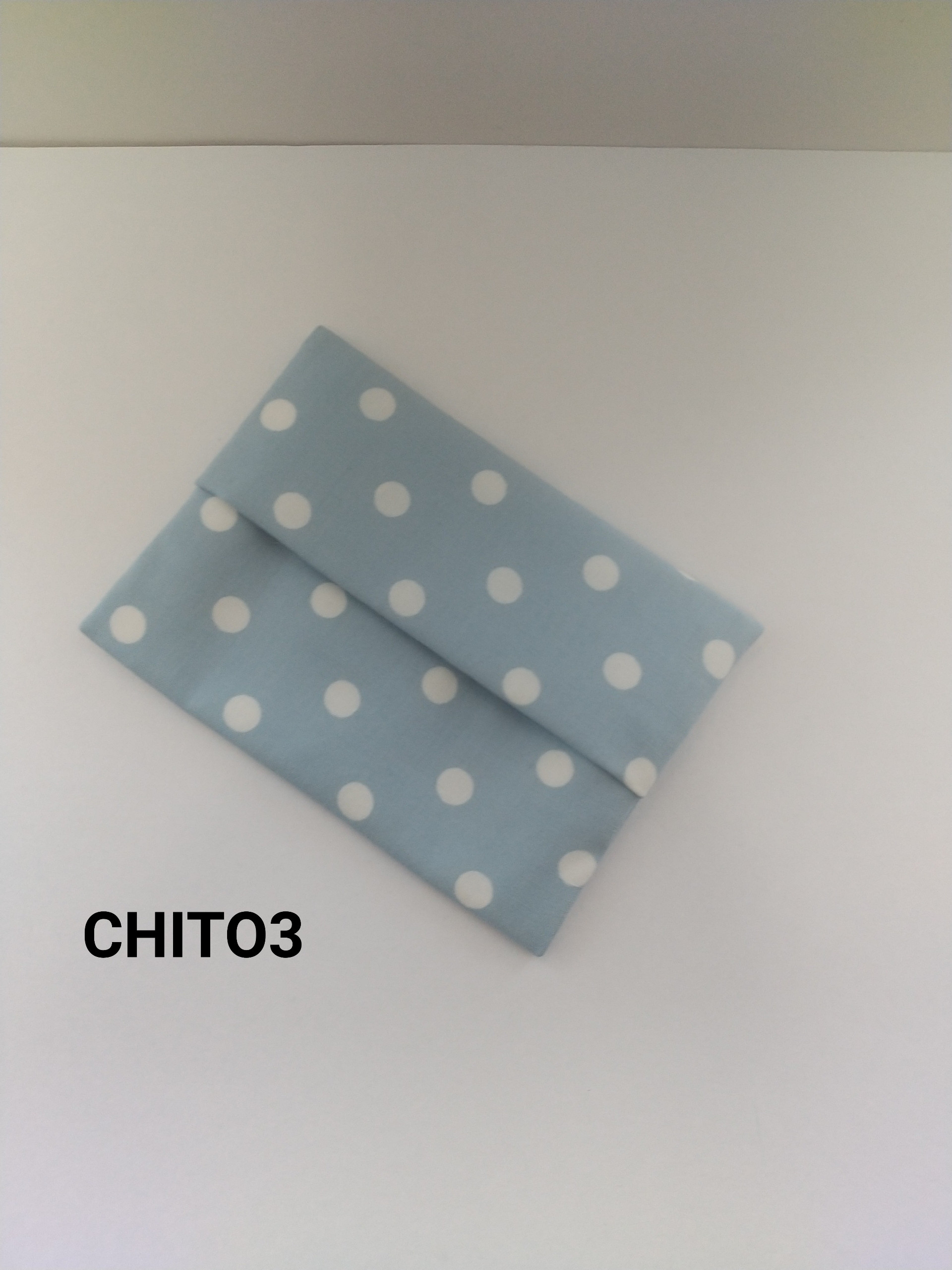☆ミニポケットティッシュケース 裏地つき ☆ドット ライトブルー