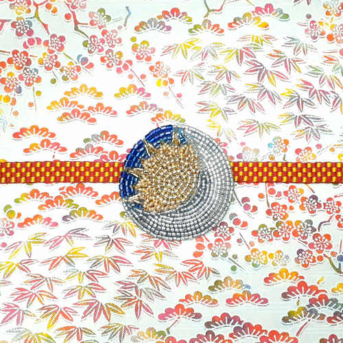 オートクチュールビーズ刺繍　空飛ぶぞうブローチ 6b23faf195c74cc08b6513aa7c8c61