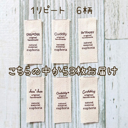 ~送料無料~ASHIATOYA、お試し 布タグ、挟みタグ、ピスネーム ３枚、ポイント消化 2枚目の画像