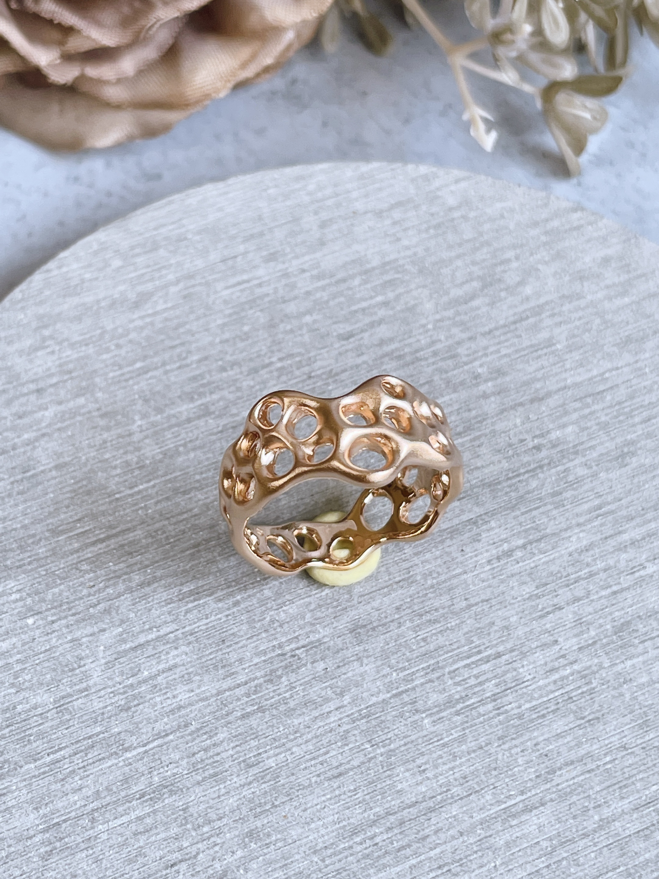 ribero line/ MINAMO Design ring    pink gold