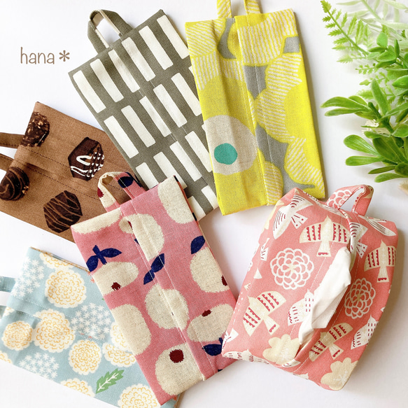 ✳︎✳︎専用✳︎✳︎ポケット付きティッシュケース　花柄コーデュロイ✳︎母made品✳︎ ✳︎✳︎専用✳︎✳︎ポケット付きティッシュケース 花柄コーデュロイ