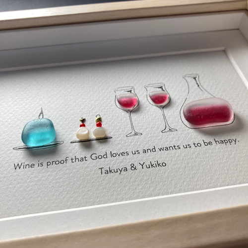 シーグラスアート「ワイン」 その他アート ゆきみ工房 通販｜Creema  