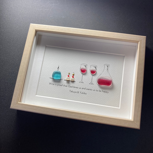 シーグラスアート「ワイン」 その他アート ゆきみ工房 通販｜Creema  