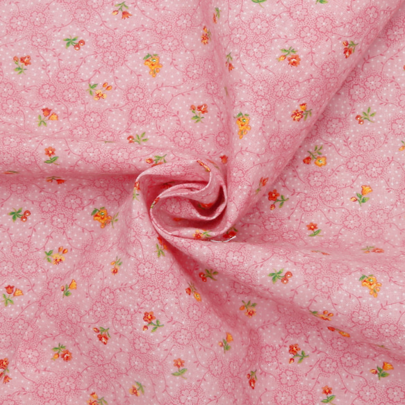 USAコットン　ヴィンテージ　Peter Pan  Pink Flower  布幅55cm  PP29 4枚目の画像