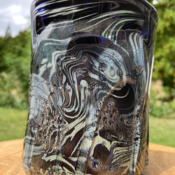 オバタ硝子工房　グラス  天の川　銀河　コップ　ガラス　タンブラー 2枚目の画像
