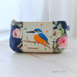 赤ずきんとオオカミ 刺繍ぺたんこミニポーチ ポーチ maru_miki 通販