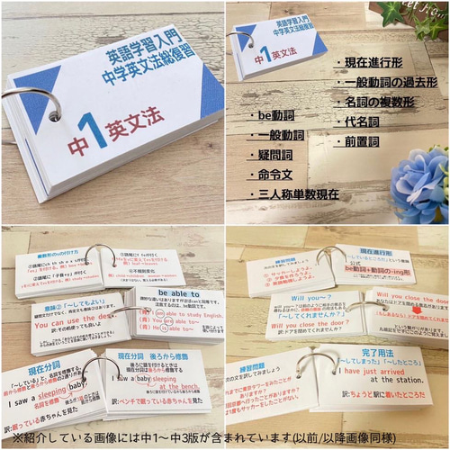 資格試験学習セット 中学英文法 中学英語 瞬間和訳 英単語カード 試験