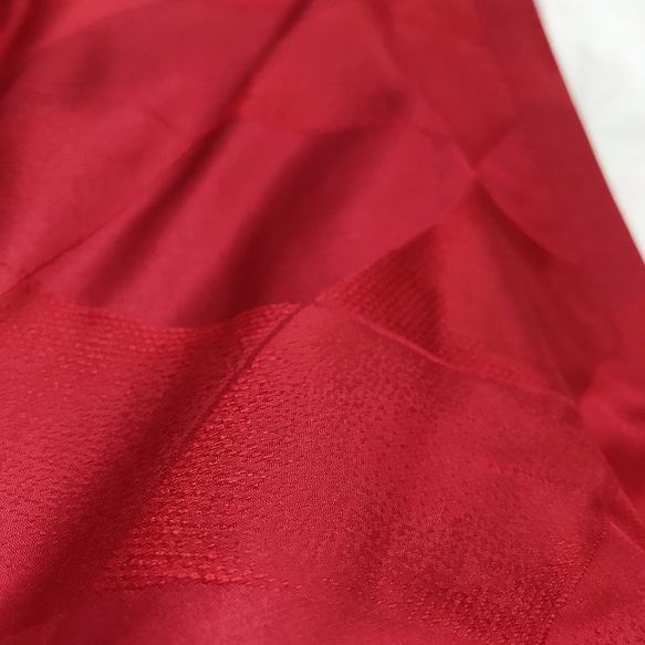 "コロンと袖" 道行 和コート 袖&裾くしゅ 丸袖 着物リメイク 袷 衣装 七五三 和ゴス ロリータ 和装 赤（817） 8枚目の画像