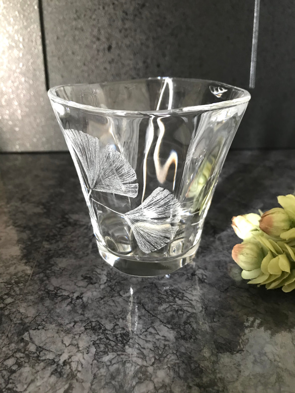 いちょうのグラス〜手彫りガラス〜 5枚目の画像