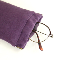 【受注製作】手刺繍の眼鏡ケース『秋桜』 6枚目の画像