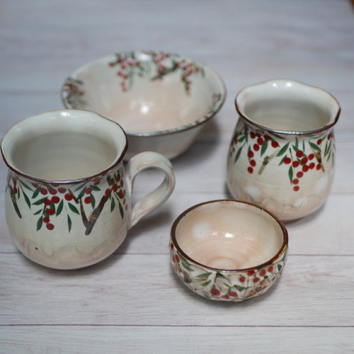 南天（ぐるり） 湯呑 陶器 京焼・清水焼 受注制作 超早割 湯呑み Shun