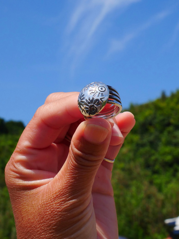 STAMPED JELLYFISH RING 3枚目の画像