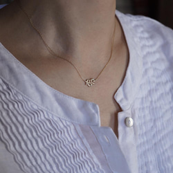 [クリスマス超早割] Foliage diamond necklace [P090K10] 第5張的照片