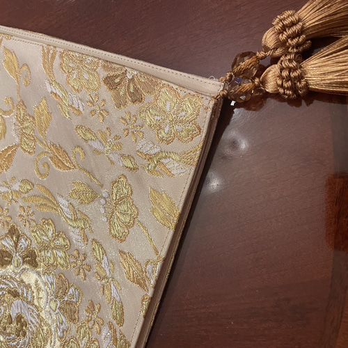 豪華刺繍 袋帯で作った正絹テーブルランナー帯リメイク1631 豪華刺繍 袋帯で作った正絹テーブルランナー帯リメイク1631
