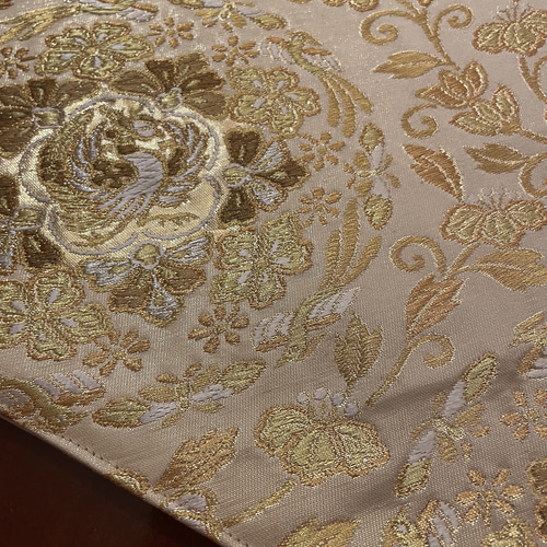 豪華刺繍 袋帯で作った正絹テーブルランナー帯リメイク1631 豪華刺繍 袋帯で作った正絹テーブルランナー帯リメイク1631
